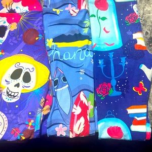 Lot is size S/m Disney Ambrie leggings. Coco, Stitch, Beauty and the beast